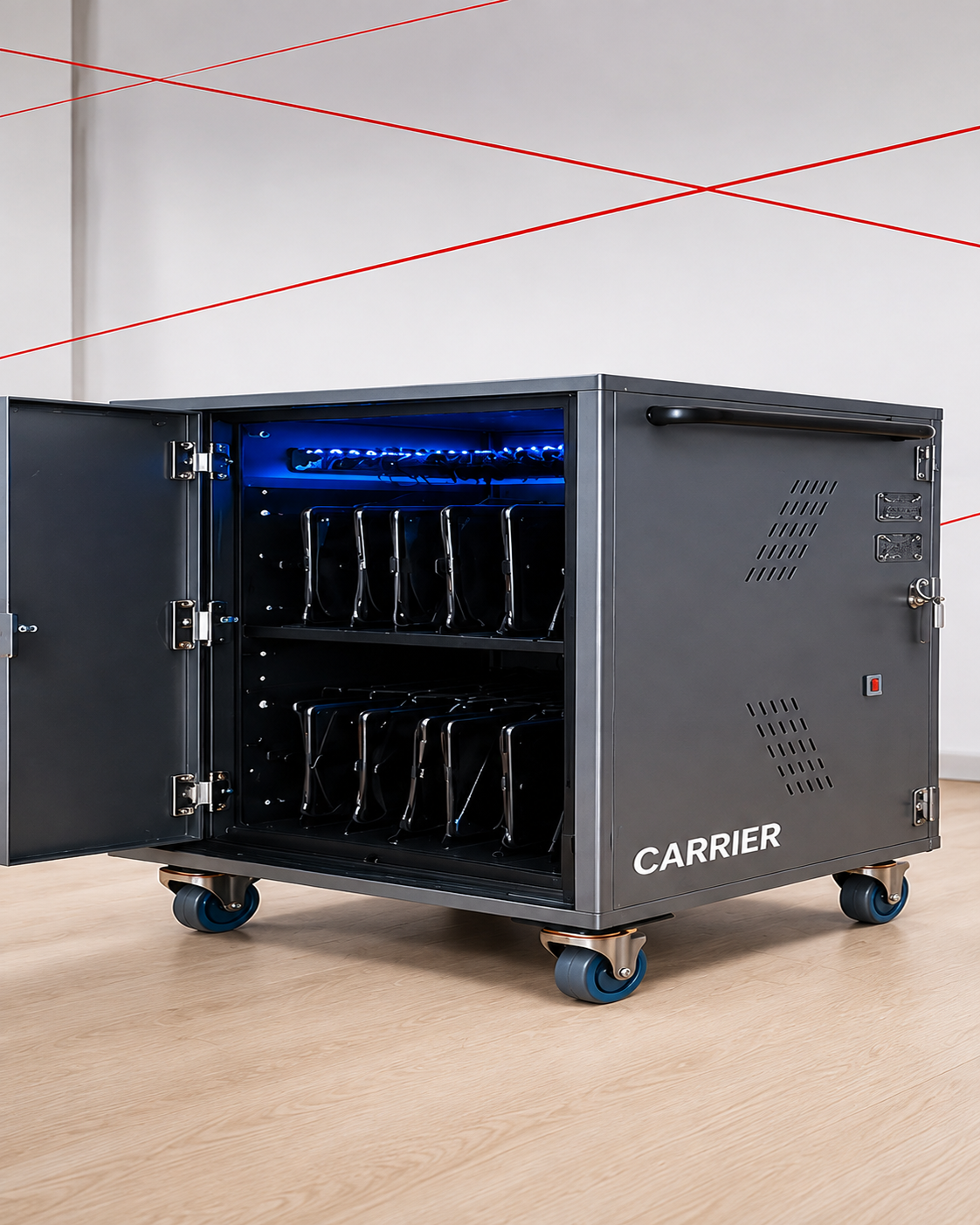 Gabinetes de recarga para equipamentos educacionais
